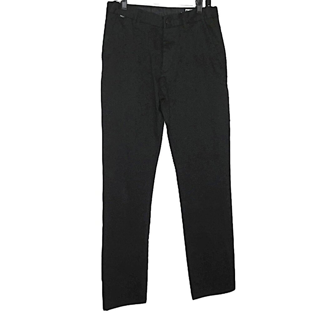 Fox Racing Throttle Black Chino Pants Men's Slacks Regular Tapered Logo 31 X 32